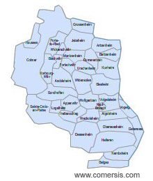 Carte 1re circonscription du Haut-Rhin