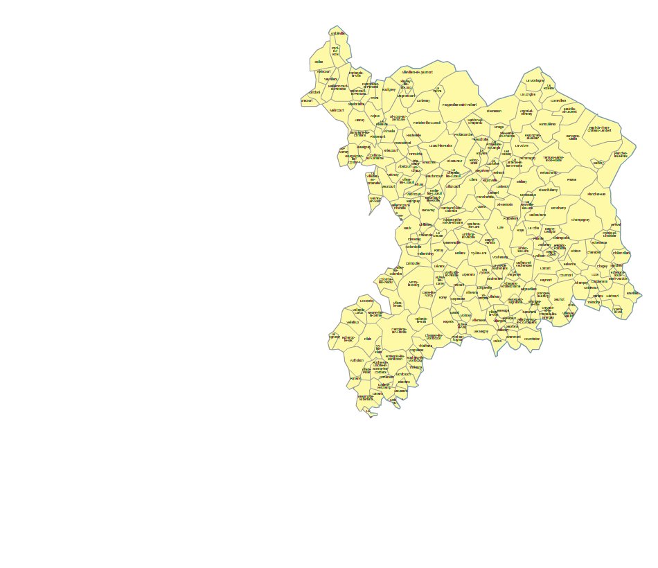 Carte 2e circonscription de la Haute-Saône