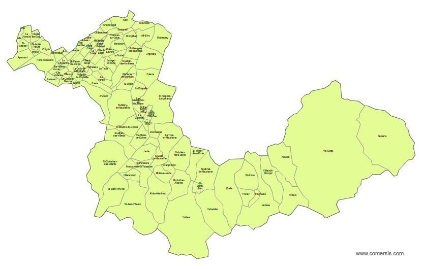 Carte 3e circonscription de la Savoie
