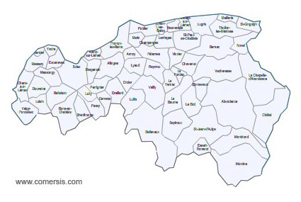 Carte 5e circonscription de la Haute-Savoie