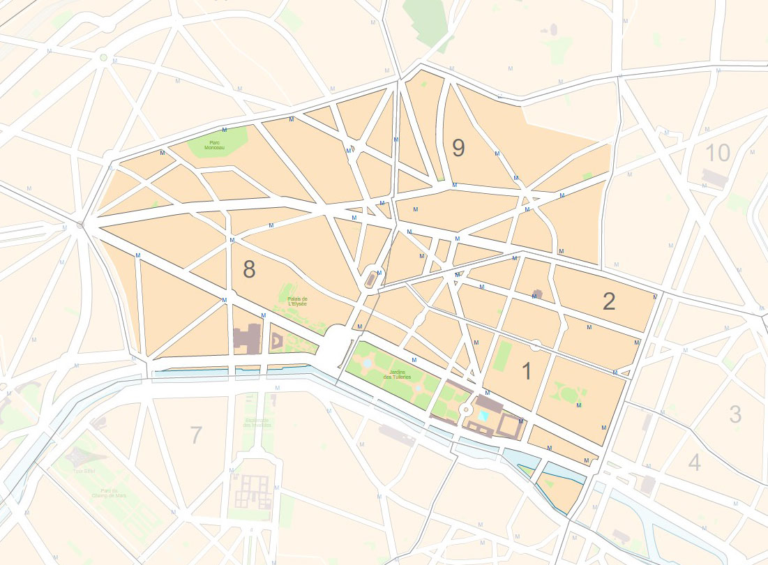 Carte 1re circonscription de Paris