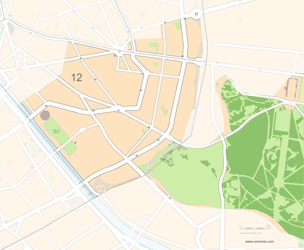 Carte 8e circonscription de Paris