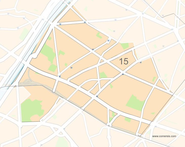 Carte 13e circonscription de Paris