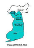 Carte 3e circonscription de la Seine-Maritime