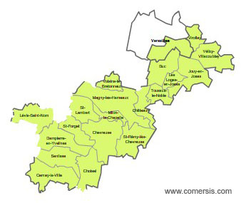 Carte 2e circonscription des Yvelines