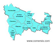 Carte 3e circonscription des Yvelines
