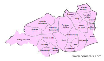 Carte 8e circonscription des Yvelines