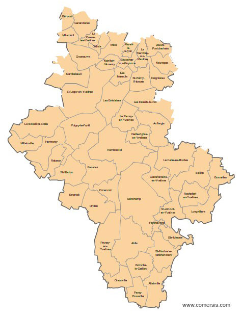 Carte 10e circonscription des Yvelines