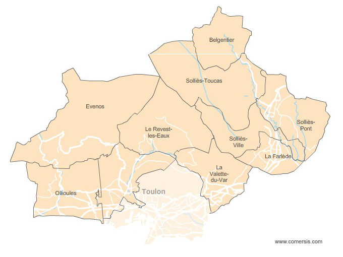 Carte 2e circonscription du Var