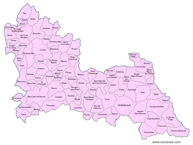 Carte 4e circonscription de la Vienne
