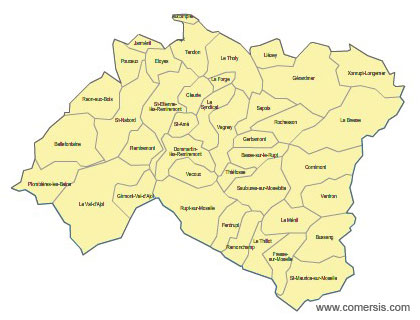 Carte 3e circonscription des Vosges