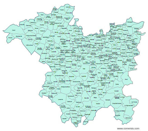 Carte 4e circonscription des Vosges