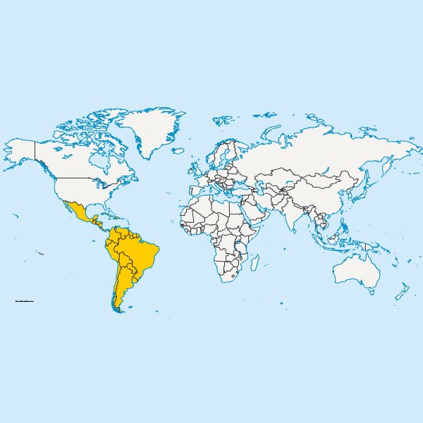carte circonscriptions 2018 de l' Amérique centrale et Amérique du Sud