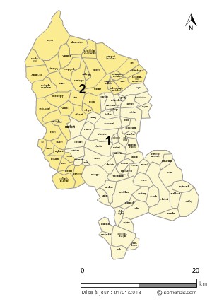 carte circonscriptions 2018 du  Territoire de Belfort