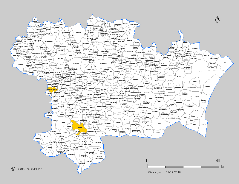carte des communes nouvelles de l' Aude