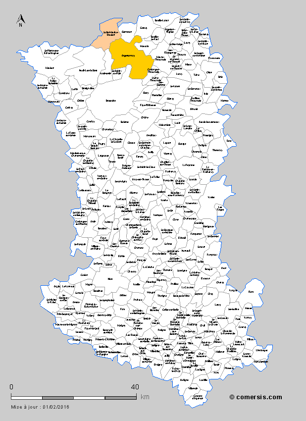 carte des communes nouvelles des  Deux-Sèvres