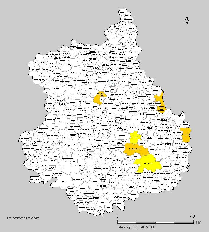 carte des communes nouvelles d' Eure-et-Loir