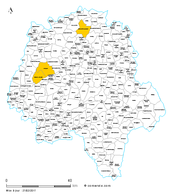 carte des communes nouvelles d' Indre-et-Loire