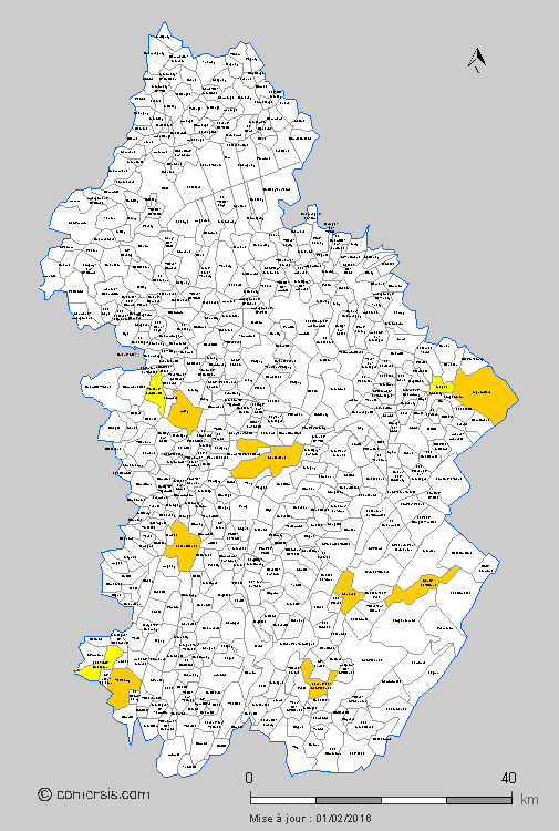carte des communes nouvelles du  Jura
