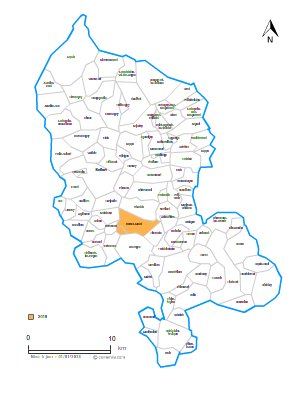 carte des communes nouvelles du  Territoire de Belfort