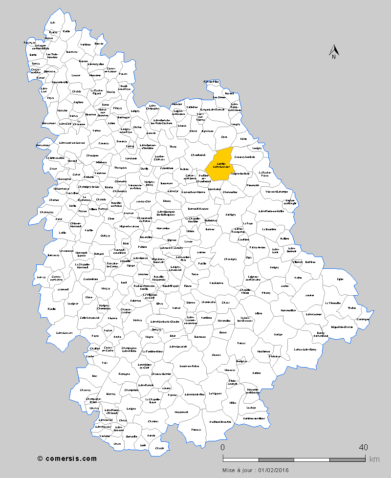carte des communes nouvelles de la  Vienne