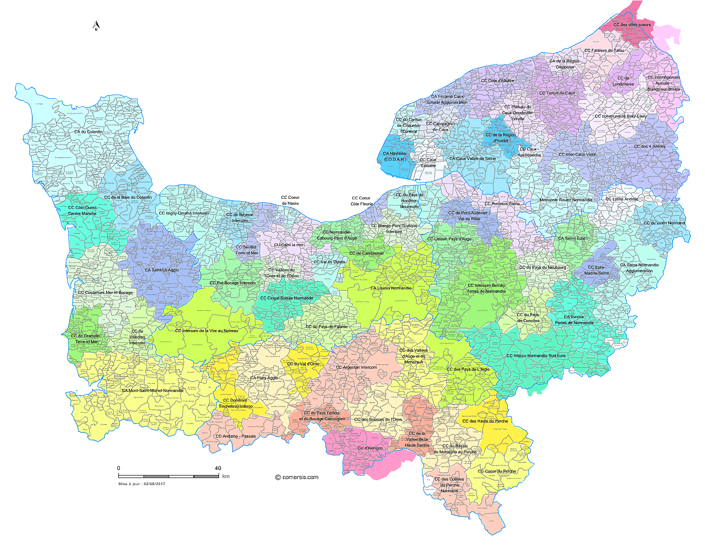 Carte Epci Communes De Normandie 