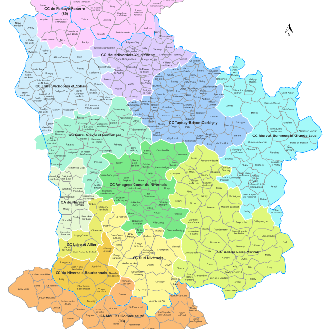 intercommunalité de la  Nièvre