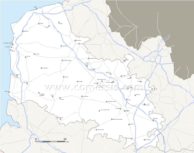 Carte des routes du Pas-de-Calais