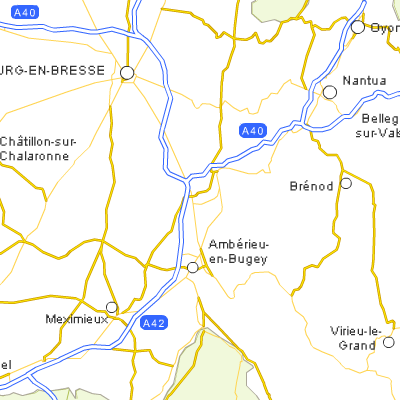 Carte des routes d'Auvergne-Rhône-Alpes
