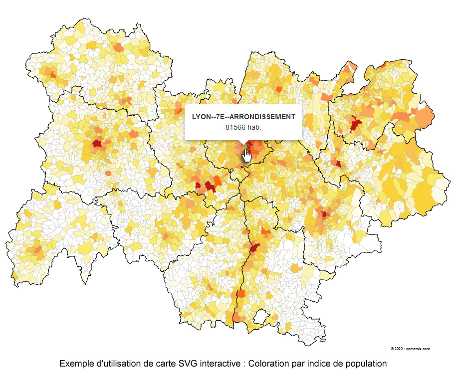 Carte SVG des communes d'Auvergne-Rhône-Alpes pour interface web.