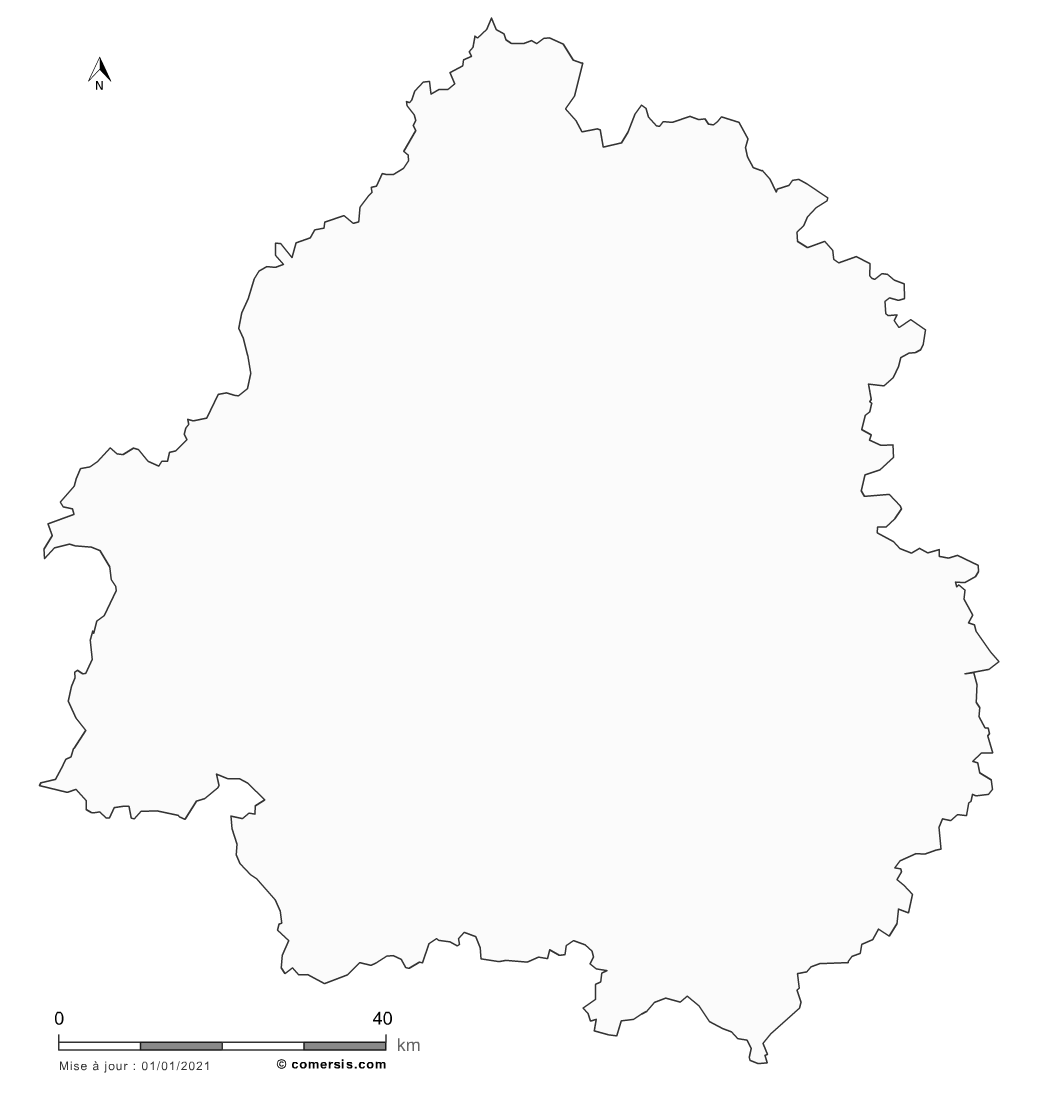 carte vectorielle de la  Dordogne
