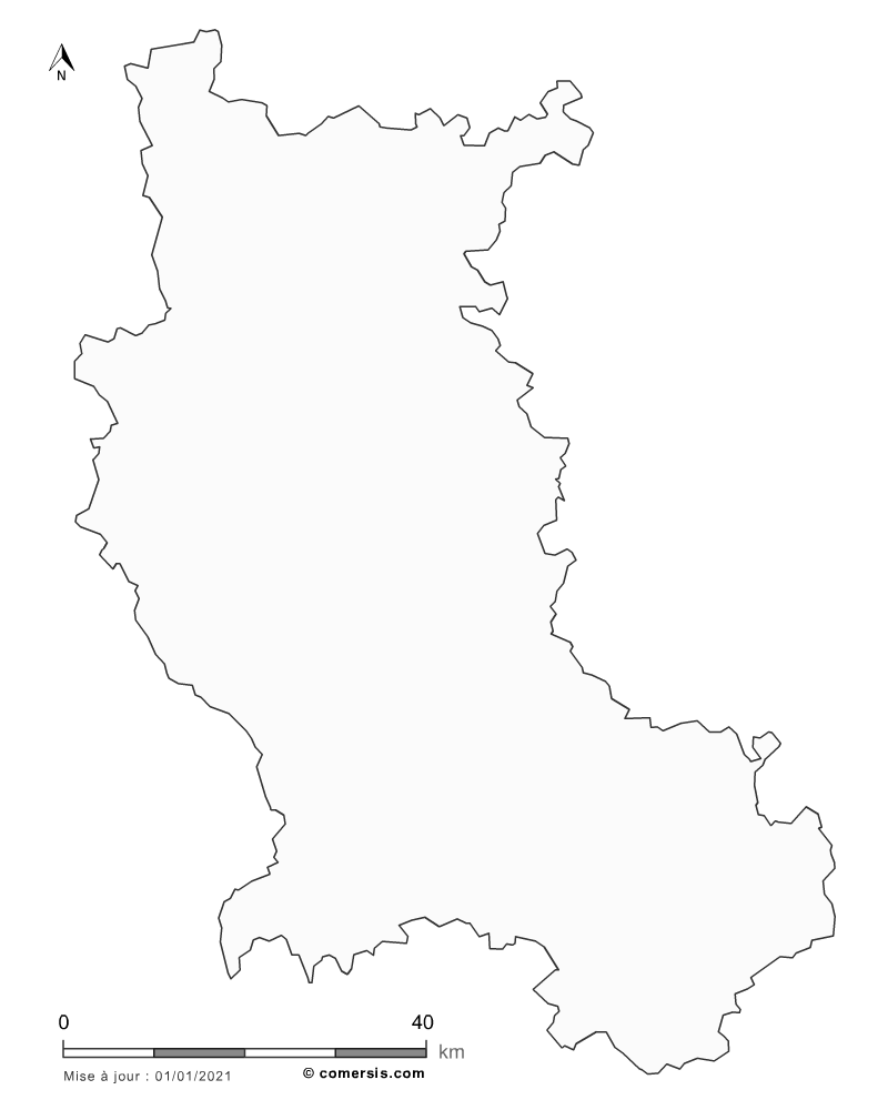 carte vectorielle de la  Loire