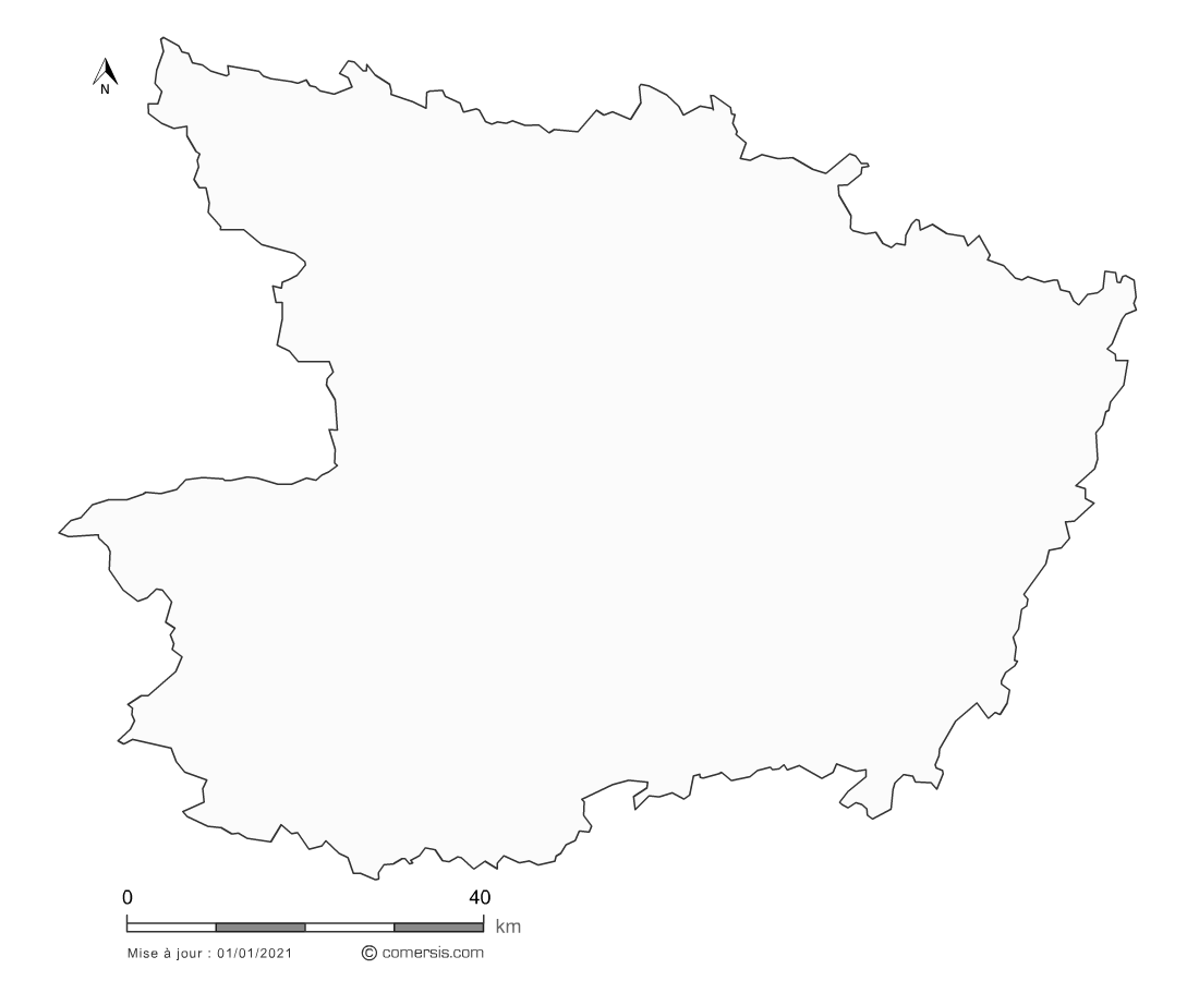 carte vectorielle du  Maine-et-Loire