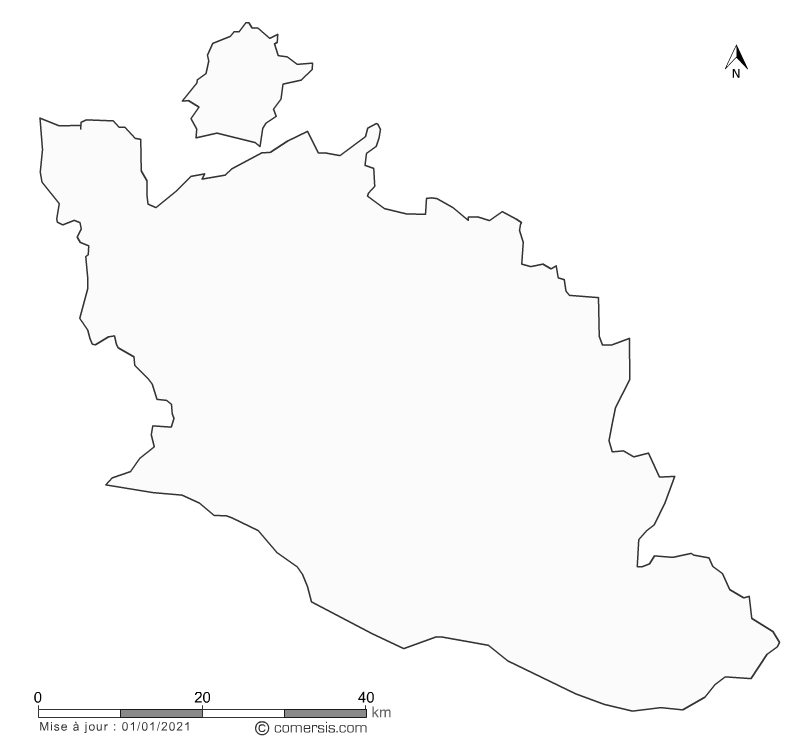 carte vectorielle du  Vaucluse