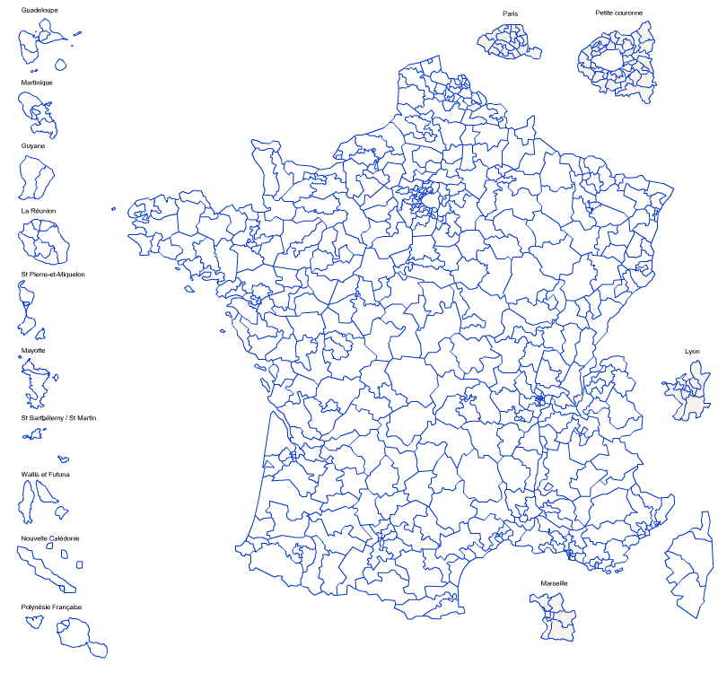 Les circonscriptions de France