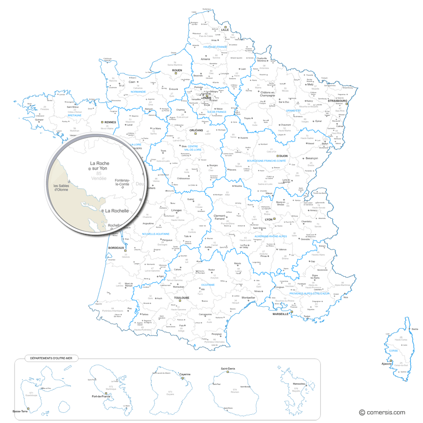 Carte Des Nouvelles Regions Et Departements De France