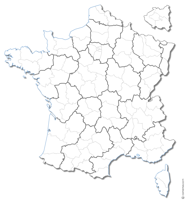 Carte de France région et département 