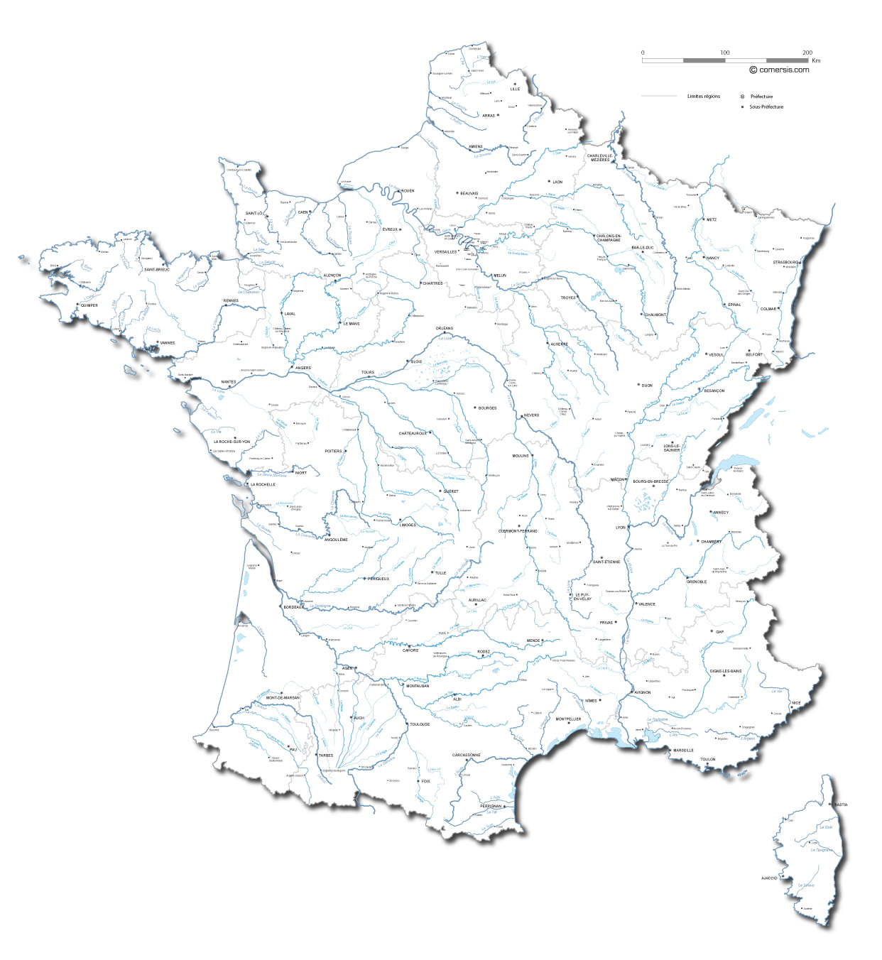 Carte Des Fleuves Et Rivi res De France Carte Des Fleuves Et Rivi res De France