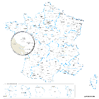 Add to cart High resolution map of French departements and new regions