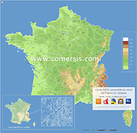 Add to cart High-resolution map of France relief