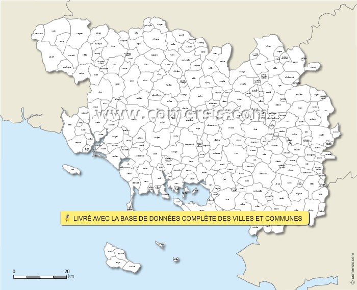 Carte des anciens cantons du Morbihan