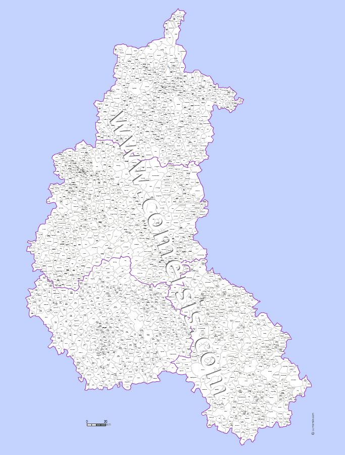 Carte des villes et communes de Champagne-Ardenne