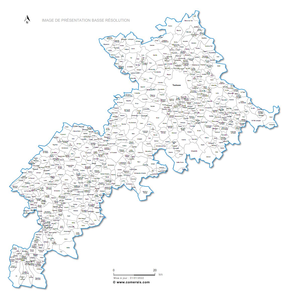 carte département haute garonne