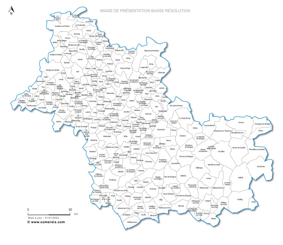 carte loir et cher