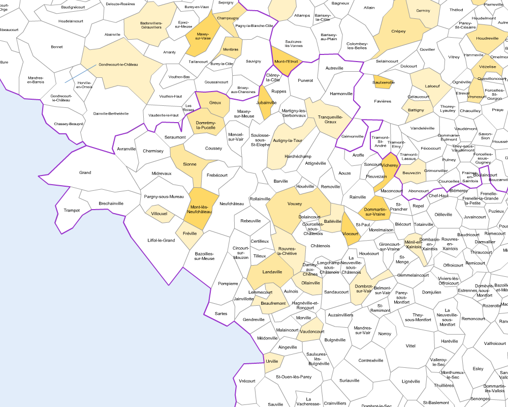 la lorraine carte • Voyages Cartes