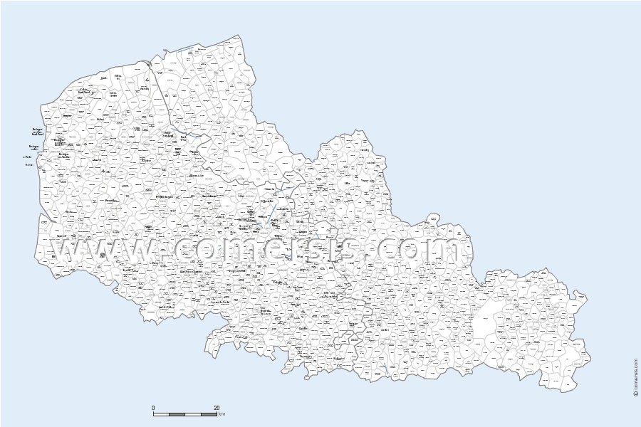 Carte des villes et communes du Nord-Pas-de-Calais