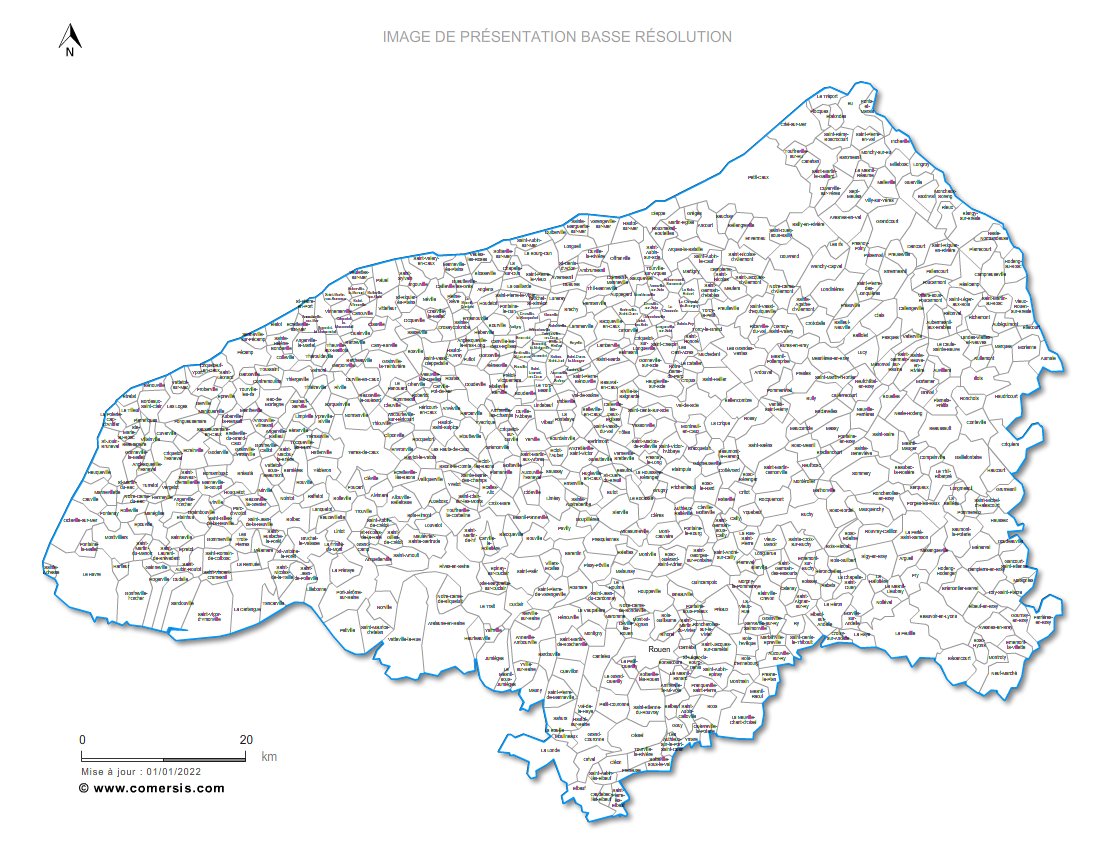 Carte Des Cantons Seine Maritime LJMP