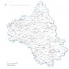 carte des villes et villages de l' Aveyron