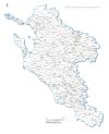 carte des villes et villages de la  Charente-Maritime