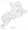 carte des villes et villages de la  Haute-Garonne